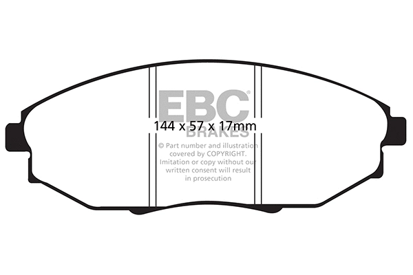 Kit de plaquettes de frein, frein à disque EBC Brakes DP21750