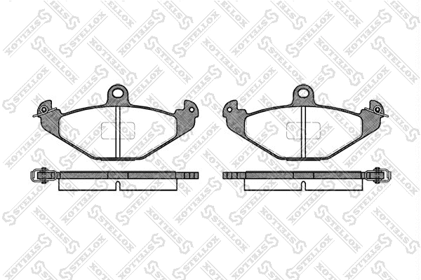 Kit de plaquettes de frein, frein à disque STELLOX 356 010-SX