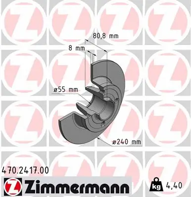 Disque de frein ZIMMERMANN 470.2417.00
