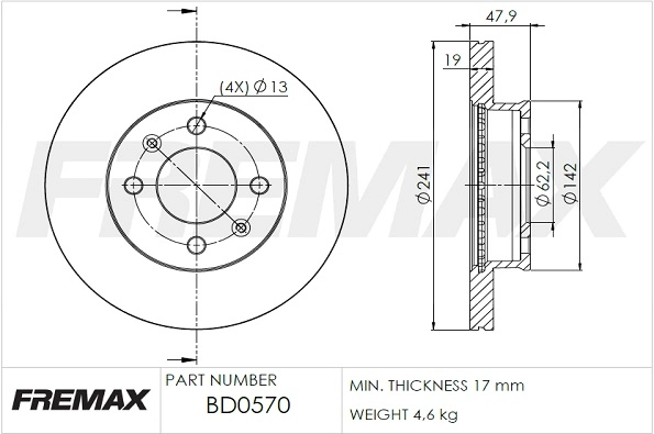 Disque de frein FREMAX BD-0570