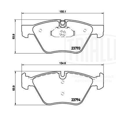 Kit de plaquettes de frein, frein à disque TRIALLI PF 4178