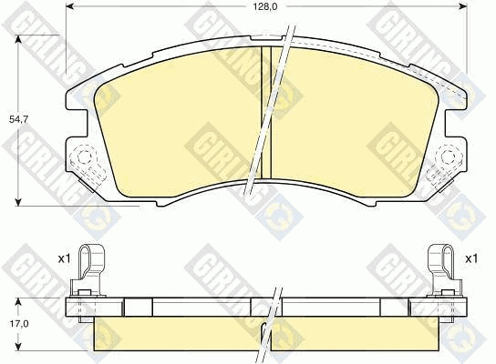 Kit de plaquettes de frein, frein à disque GIRLING 6109899