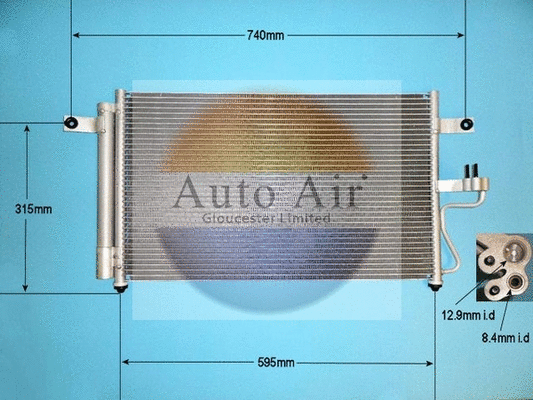 Condenseur, climatisation AUTO AIR GLOUCESTER 16-1160