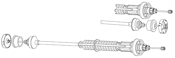 Tirette à câble, commande d'embrayage CEF PU01151