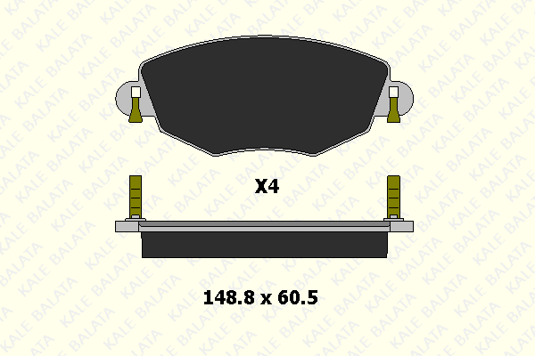 Kit de plaquettes de frein, frein à disque KALE 23279 185 14