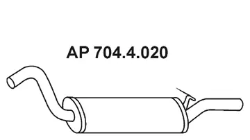 Silencieux arrière EBERSPÄCHER 704.4.020