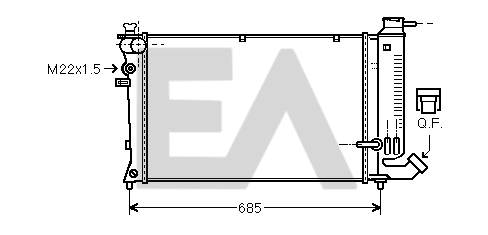 Radiateur, refroidissement du moteur EACLIMA 31R55079