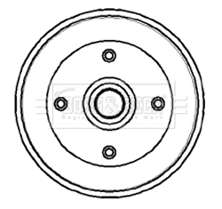 Tambour de frein BORG & BECK BBR7051