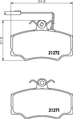 Kit de plaquettes de frein, frein à disque MINTEX MDB2467