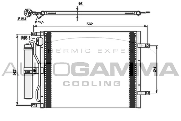 Condenseur, climatisation AUTOGAMMA 105085