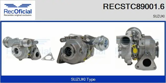 Turbocompresseur, suralimentation RECOFICIAL RECSTC89001.6