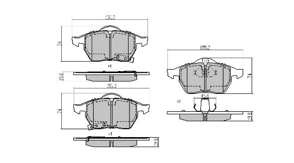 Kit de plaquettes de frein, frein à disque FREMAX FBP-0998-01