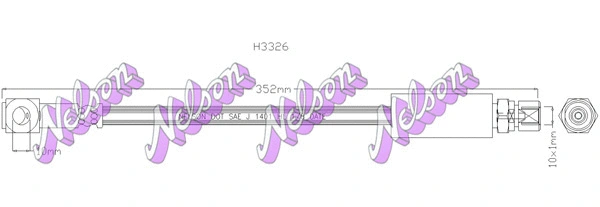 Flexible de frein KAWE H3326
