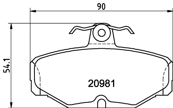 Kit de plaquettes de frein, frein à disque MINTEX MDB1287