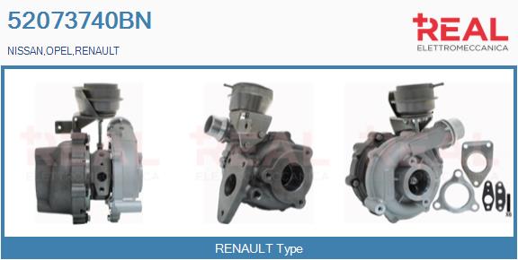 Turbocompresseur, suralimentation REAL 52073740BN