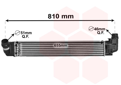 Refroidisseur d'air de suralimentation VAN WEZEL 15004009