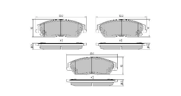 Kit de plaquettes de frein, frein à disque FREMAX FBP-0080
