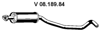 Silencieux avant EBERSPÄCHER 08.189.84