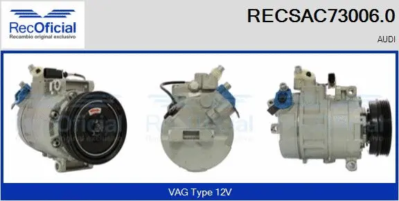 Compresseur, climatisation RECOFICIAL RECSAC73006.0