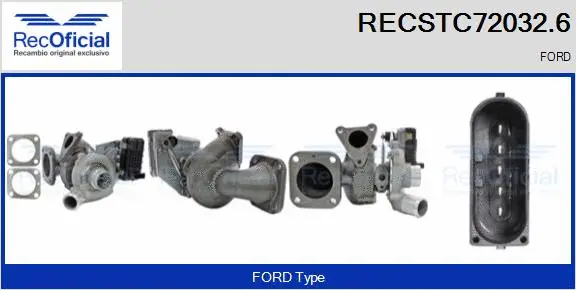 Turbocompresseur, suralimentation RECOFICIAL RECSTC72032.6