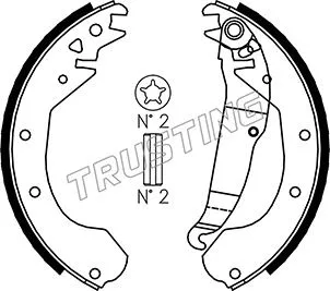 Jeu de mâchoires de frein TRUSTING 073.163