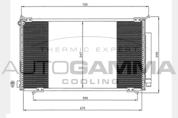 Condenseur, climatisation AUTOGAMMA 104755