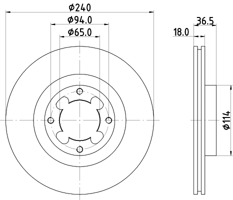 Disque de frein PAGID 50235