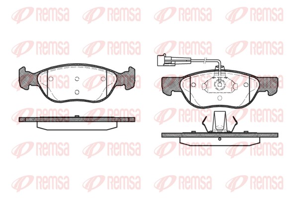 Kit de plaquettes de frein, frein à disque REMSA 0587.12