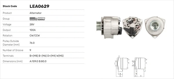 Alternateur LUSA LEA0629