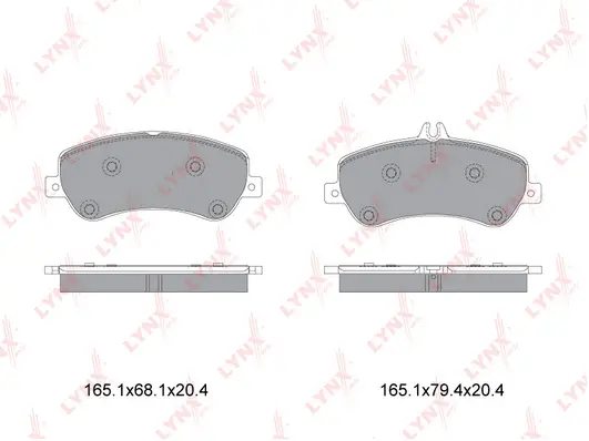 Kit de plaquettes de frein, frein à disque LYNXAUTO BD-5354