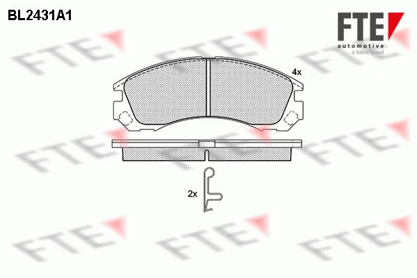 Kit de plaquettes de frein, frein à disque FTE 9010731