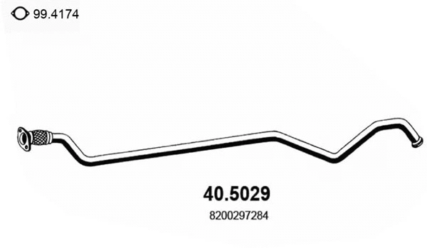 Tuyau d'échappement ASSO 40.5029