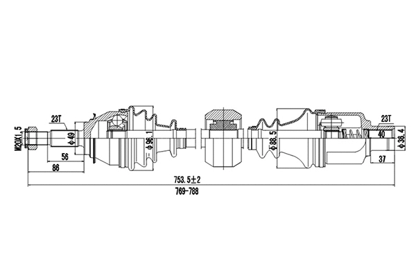 Arbre de transmission DYNAMATRIX DDS211014