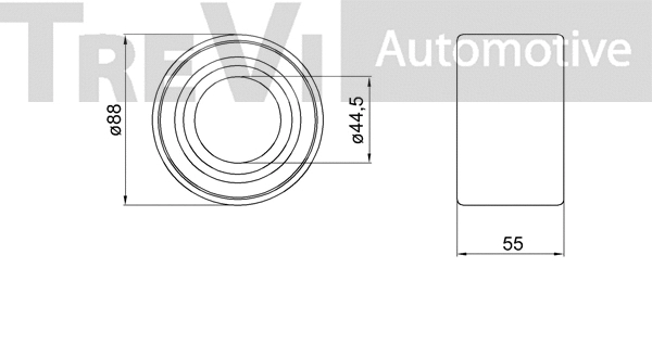 Kit de roulements de roue TREVI AUTOMOTIVE WB2216