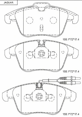 Kit de plaquettes de frein, frein à disque ASIMCO KD7575