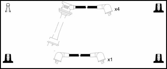 Kit de câbles d'allumage LEMARK HOES1128
