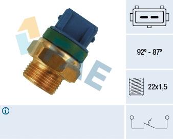 Interrupteur de température, ventilateur de radiateur FAE 37680