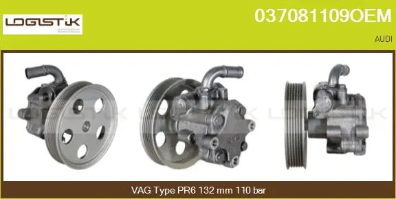 Pompe hydraulique, direction LGK 037081109OEM