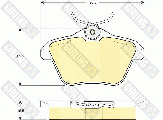 Kit de plaquettes de frein, frein à disque GIRLING 6111471
