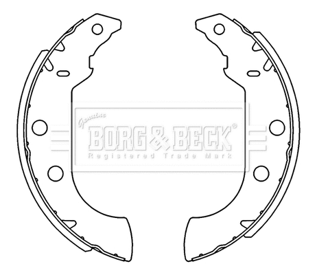 Jeu de mâchoires de frein BORG & BECK BBS6231