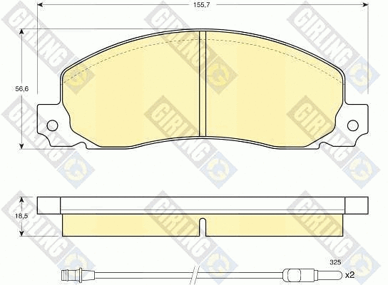 Kit de plaquettes de frein, frein à disque GIRLING 6103443