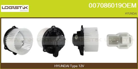 Pulseur d'air habitacle LGK 007086019OEM