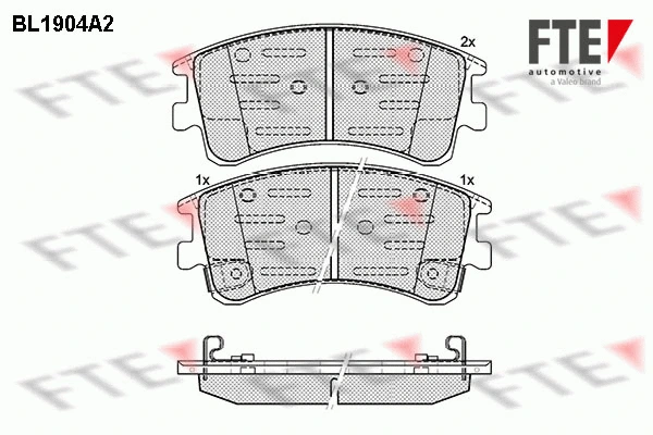 Kit de plaquettes de frein, frein à disque FTE 9010493