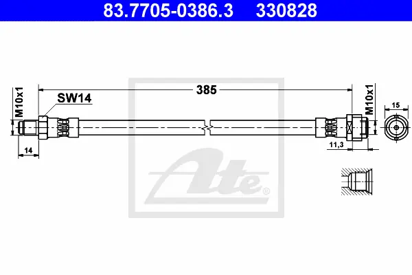 Flexible de frein ATE-APAC 83.7705-0386.3
