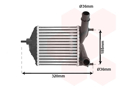 Refroidisseur d'air de suralimentation VAN WEZEL 17004280