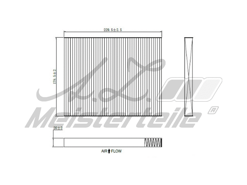 Filtre, air de l'habitacle A.Z. Meisterteile AZMT-41-010-1563