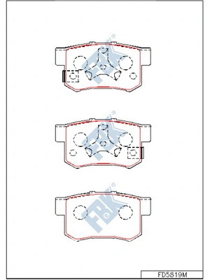 Kit de plaquettes de frein, frein à disque FBK FD5819M