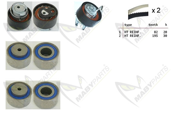 Kit de courroie crantée MABYPARTS OBK010306