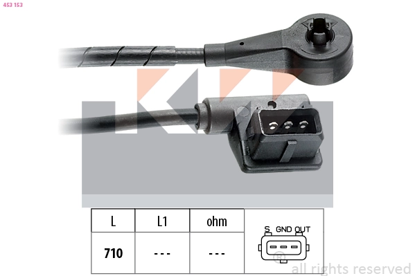 Capteur, vitesse de rotation du moteur KW 453 153