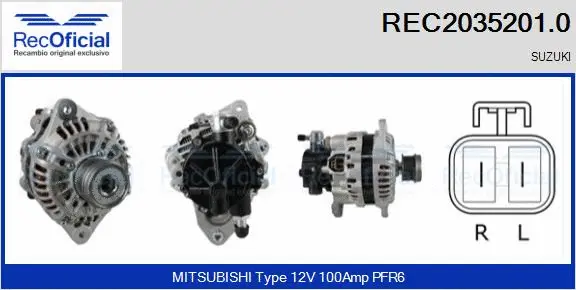 Alternateur RECOFICIAL REC2035201.0